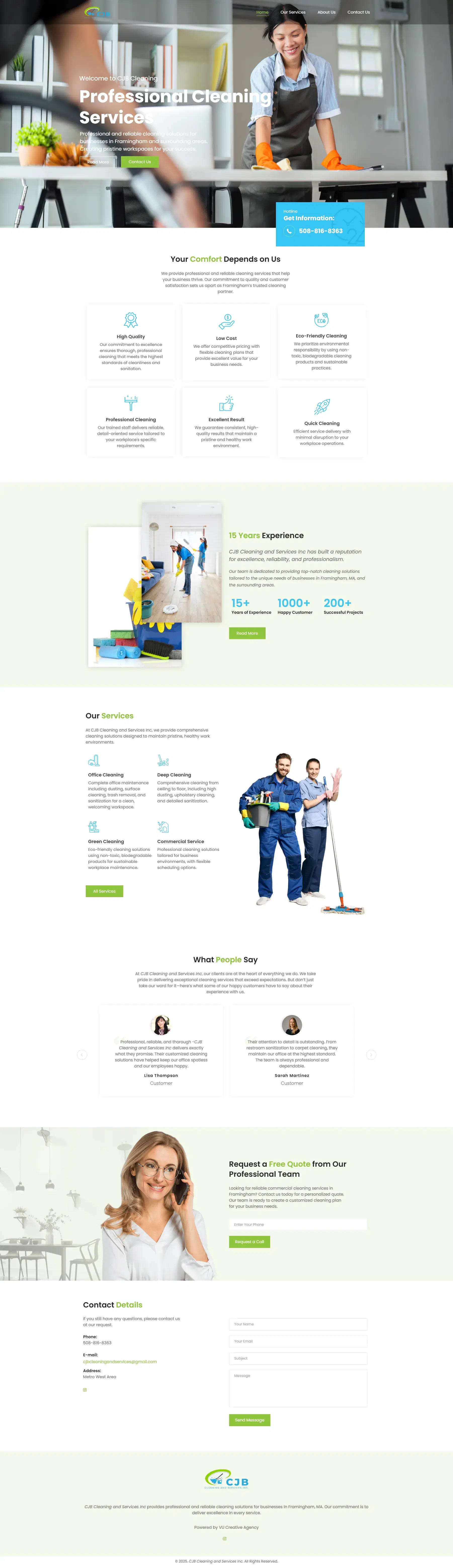 CJB Service corporate website — professional services homepage